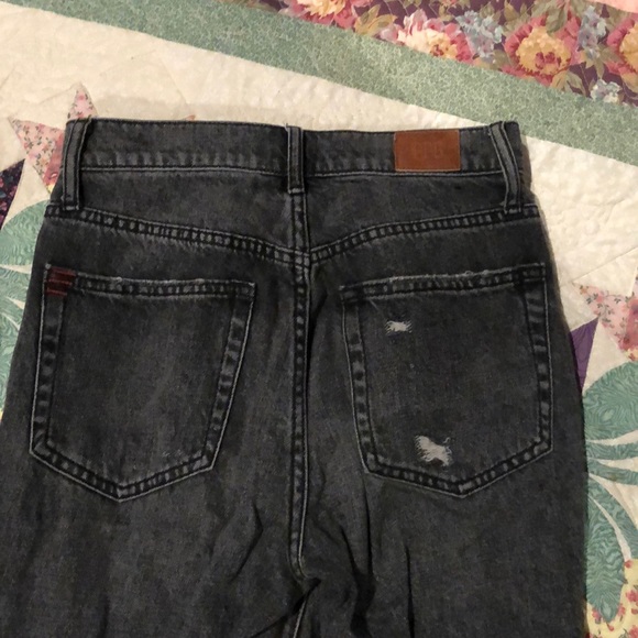 BDG Black Washed Distressed Straight Leg Jeans - Picture 6 of 6
